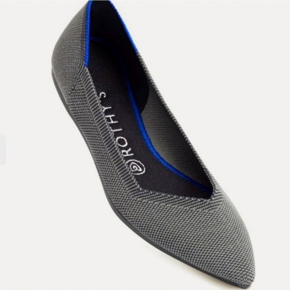 Rothy's The Point Cloud Grey Birdseye Ballet Flats Women’s Size 8